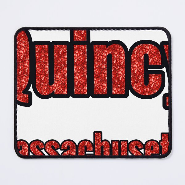 Item preview, Quincy Massachusetts City Name With Red Rhinestone designed and sold by TheIconSmith.