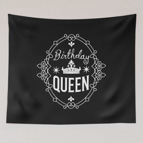 Item preview, Royal White Crown Birthday Queen Typography Gift Idea designed and sold by LoviqueLab.