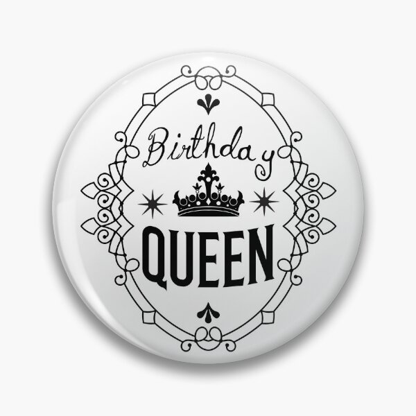 Item preview, Elegant Birthday Queen Crown Frame Black Typography designed and sold by LoviqueLab.