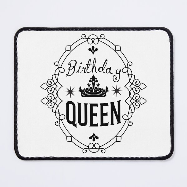 Item preview, Elegant Birthday Queen Crown Frame Black Typography designed and sold by LoviqueLab.