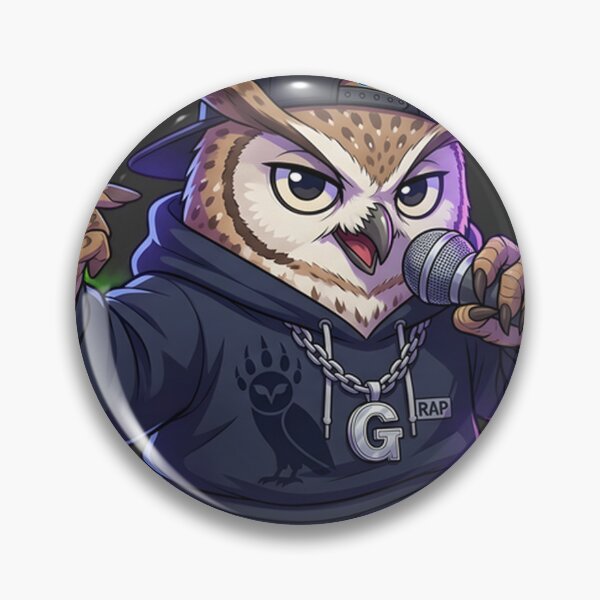 Item preview, Cool Owl Rapper - Urban Anime Style Streetwear Bird designed and sold by WalterAdd.