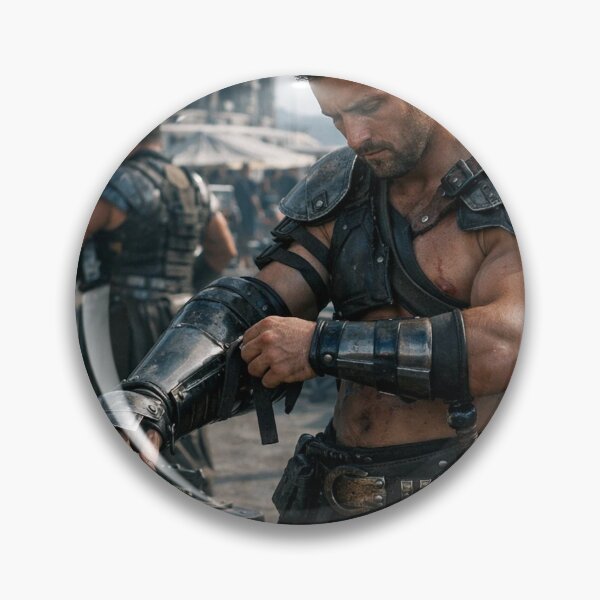 Item preview, Roman Gladiator Preparing Armor for Battle Arena designed and sold by NiceArtsPlace.