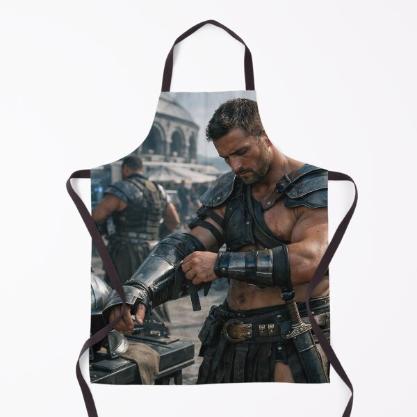 Item preview, Roman Gladiator Preparing Armor for Battle Arena designed and sold by NiceArtsPlace.