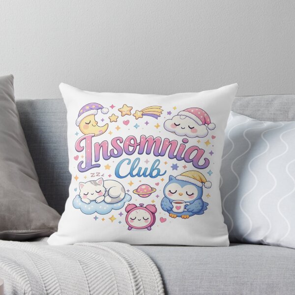 Item preview, Insomnia Club Cute Aesthetic Night Owl Cartoon Design designed and sold by Sanika arts .