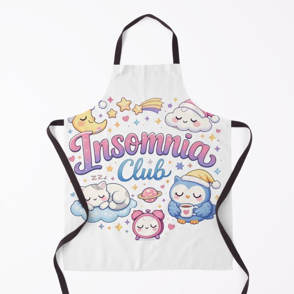 Item preview, Insomnia Club Cute Aesthetic Night Owl Cartoon Design designed and sold by Sanika arts .