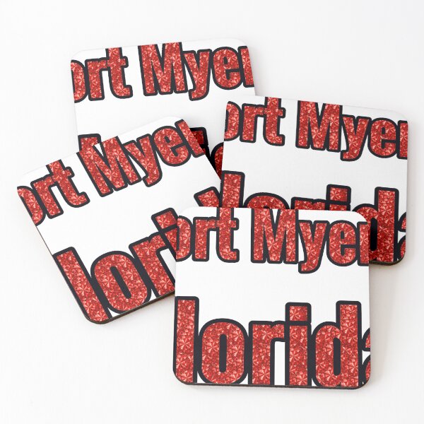 Item preview, Fort Myers Florida City Name With Red Rhinestone designed and sold by TheIconSmith.