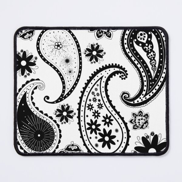 Item preview, Black and White Paisley Pattern designed and sold by koo.cou .