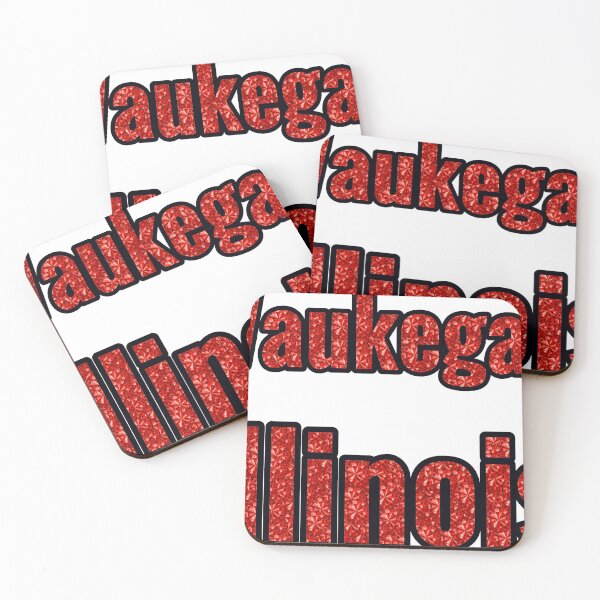 Item preview, Waukegan Illinois City Name With Red Rhinestone designed and sold by TheIconSmith.