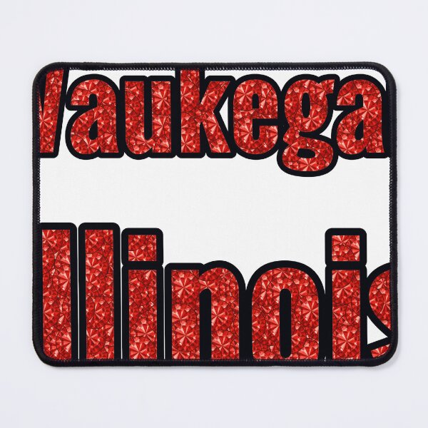Item preview, Waukegan Illinois City Name With Red Rhinestone designed and sold by TheIconSmith.