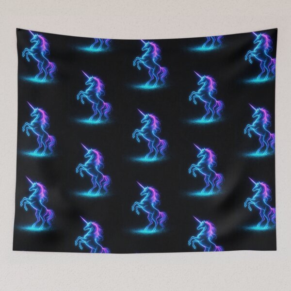 Item preview, Neon Unicorn Fantasy Glow Art designed and sold by myforestfog.