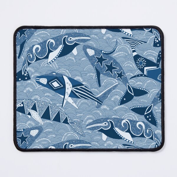 Item preview, Alaskan whales classic blue designed and sold by scrummy.
