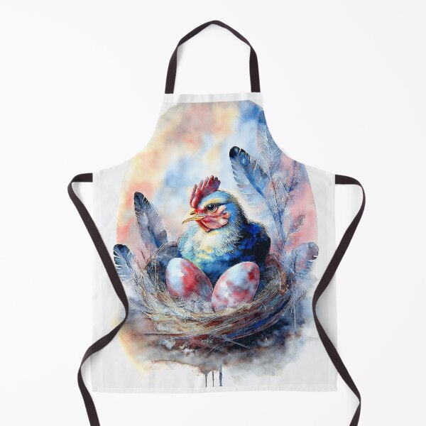Item preview, Colorful Watercolor Rooster Nest Easter Egg Illustration designed and sold by VISO-art.