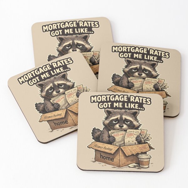 Item preview,  Mortgage Rates Got Me Like Raccoon – Funny Housing Crisis Meme designed and sold by AnimalAirtistry.