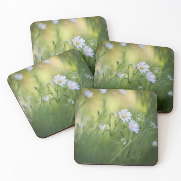 Item preview, Dreamy White Wildflowers in a Sunlit Spring Meadow designed and sold by JSFrame.