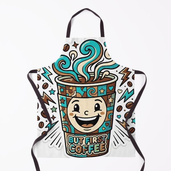Item preview, Coffee Pop Art Bold Colorful But First Coffee Sticker designed and sold by Poppy Volt.