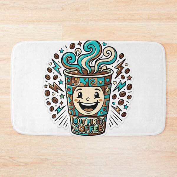 Item preview, Coffee Pop Art Bold Colorful But First Coffee Sticker designed and sold by Poppy Volt.