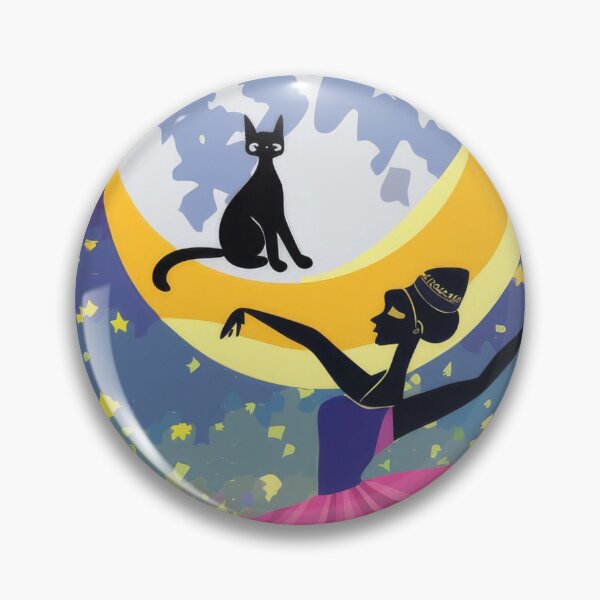Item preview, Cosmic Ballerina Dancing With Cat Beneath Moon designed and sold by VISO-art.