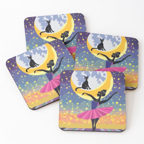 Item preview, Cosmic Ballerina Dancing With Cat Beneath Moon designed and sold by VISO-art.