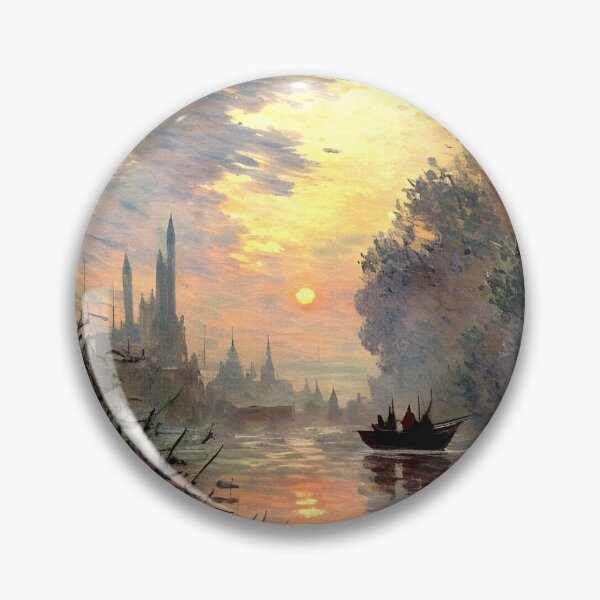Item preview, Evening at Argenteuil: Golden Reflections on the Seine designed and sold by artdesignsnow.