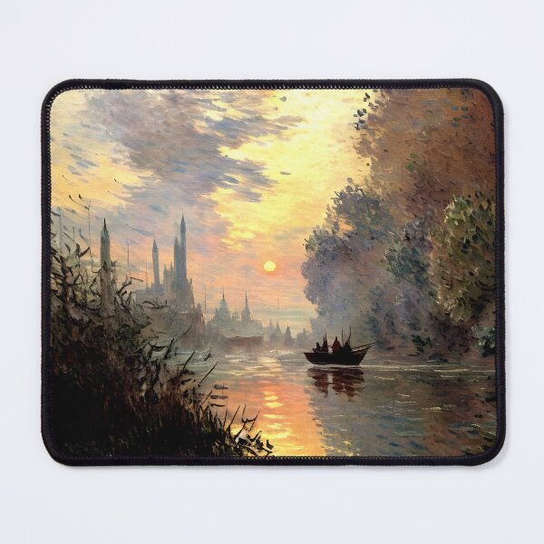 Item preview, Evening at Argenteuil: Golden Reflections on the Seine designed and sold by artdesignsnow.