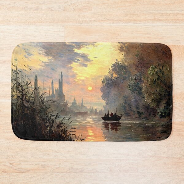 Item preview, Evening at Argenteuil: Golden Reflections on the Seine designed and sold by artdesignsnow.