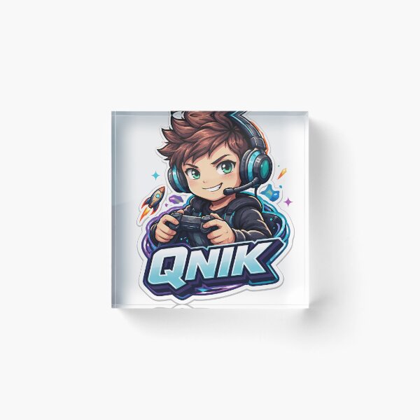 Item preview, Cute Gamer Boy Logo | Gaming Sticker | QNIK Gaming Mascot designed and sold by Kanvasly.