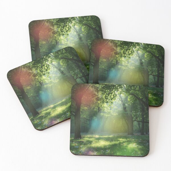 Item preview, Enchanted forest with colorful lights designed and sold by WondersbySzilvi.