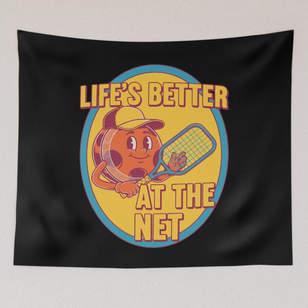 Artikelvorschau, Pickleball Life's Better At The Net funny player entworfen und verkauft von LuminOrb.