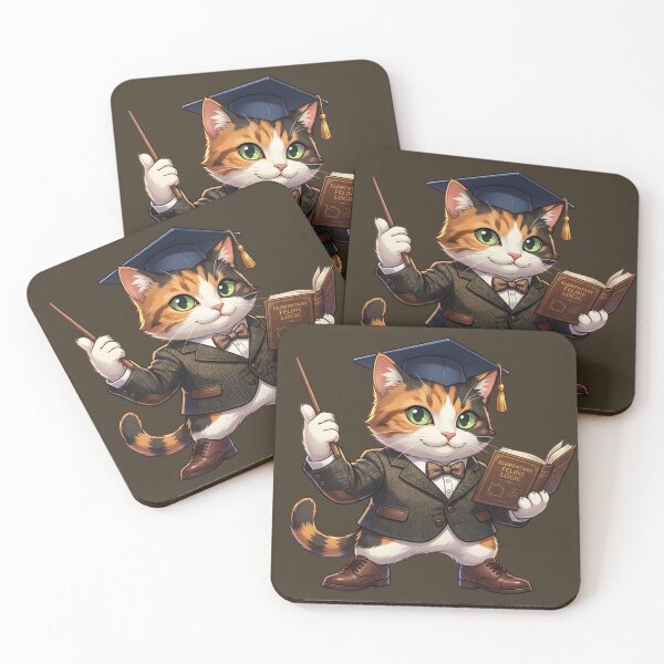 Item preview, Smart Calico Cat Professor - Elementary Feline Logic Teach designed and sold by WalterAdd.