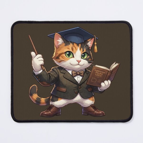 Item preview, Smart Calico Cat Professor - Elementary Feline Logic Teach designed and sold by WalterAdd.