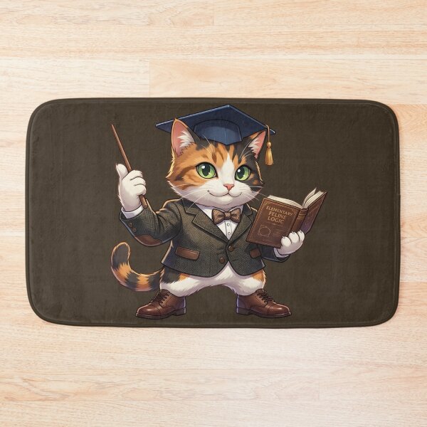 Item preview, Smart Calico Cat Professor - Elementary Feline Logic Teach designed and sold by WalterAdd.
