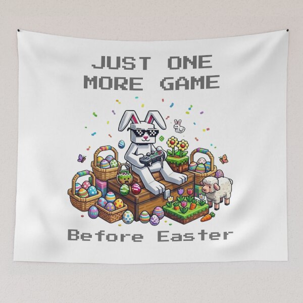 Item preview, Just One More Game Before Easter Bunny Gamer designed and sold by ThreadThatSpeak.