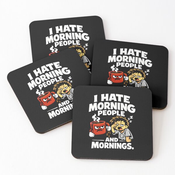 Item preview, I HATE MORNING PEOPLE AND MORNINGS designed and sold by KISHNAY-FASHION.