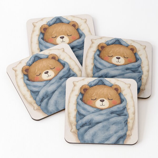 Item preview, Sleepy Bear in Blanket designed and sold by Utsav kadia.