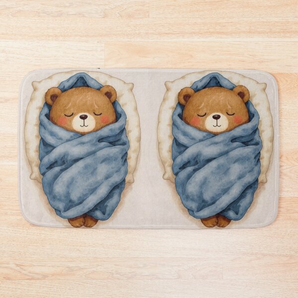 Item preview, Sleepy Bear in Blanket designed and sold by Utsav kadia.