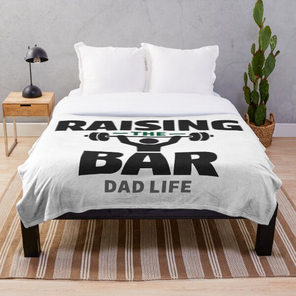 Item preview, Raising The Bar Dad Life Weightlifting Motivation designed and sold by FunFitLife Studio.