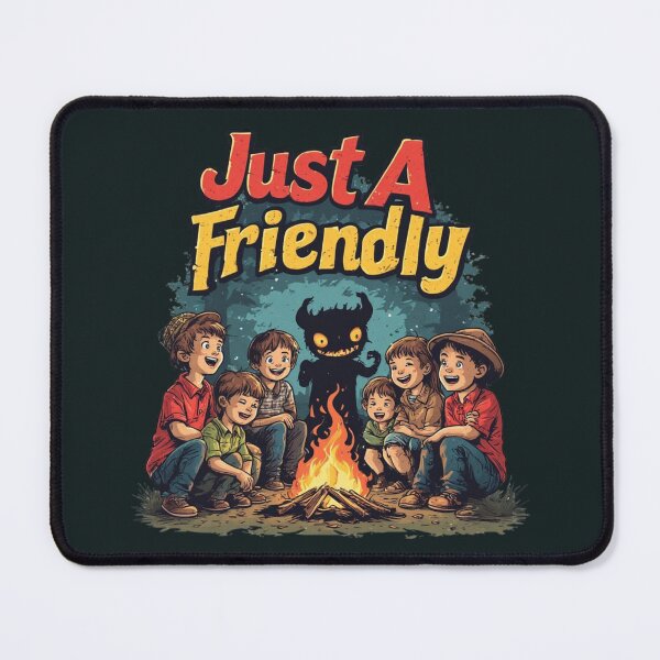 Item preview, Just A Friendly Campfire Monster – Retro Kids Dark Humor Illustration designed and sold by tareankush.