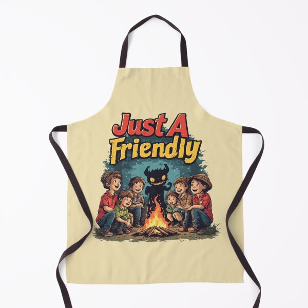 Item preview, Just A Friendly Campfire Monster – Retro Kids Dark Humor Illustration designed and sold by tareankush.