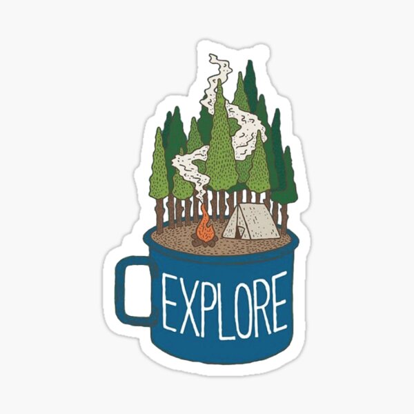 Explore mug Sticker