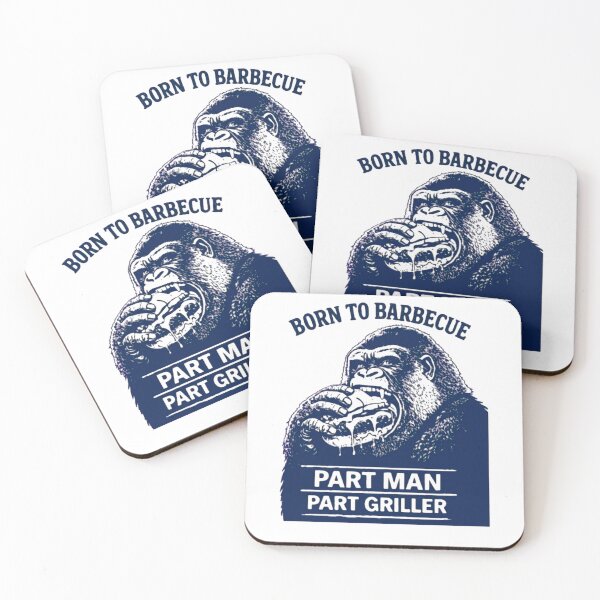 Item preview, Born to Barbecue Mono - Navy designed and sold by RuddyDoodles.