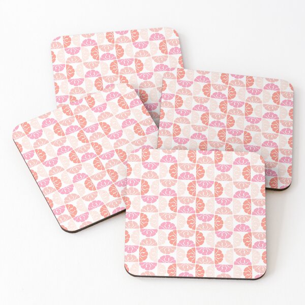Item preview, Mid Century Modern Retro Botanical Abstract Pink Pattern designed and sold by Clara Fruggeri.
