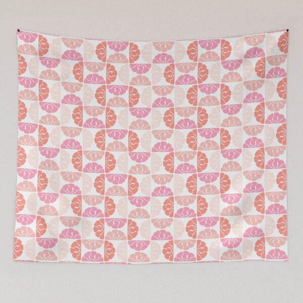 Item preview, Mid Century Modern Retro Botanical Abstract Pink Pattern designed and sold by Clara Fruggeri.