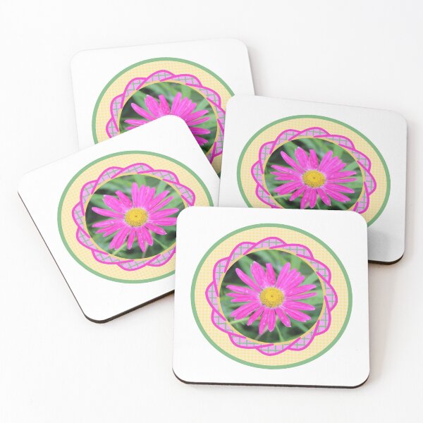 Item preview, Pink Daisy with Patterned Background designed and sold by CJ-Nature-Art.