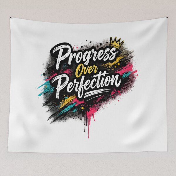 Item preview, Progress Over Perfection Motivational Streetwear Design designed and sold by DAXIFY.