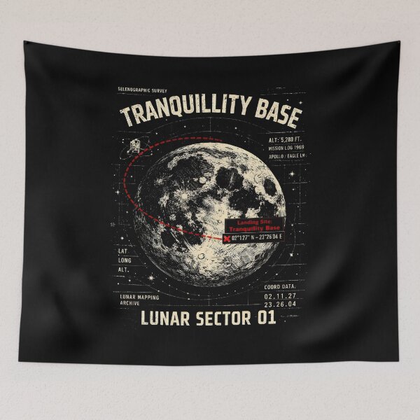 Item preview, Tranquillity Base Lunar Space Astronomy designed and sold by SplashTastic.