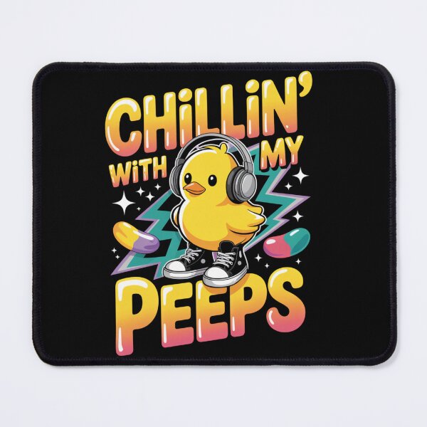 Item preview, Chillin' With My Peeps – Retro Easter Chick Sneakers & Headphones Tee V1 designed and sold by DarylWelsh2024.