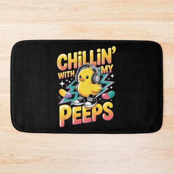 Item preview, Chillin' With My Peeps – Retro Easter Chick Sneakers & Headphones Tee V1 designed and sold by DarylWelsh2024.