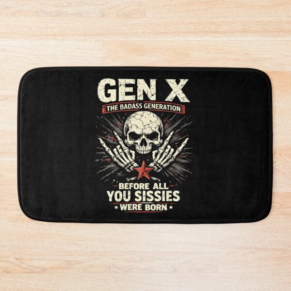 Item preview, Gen X The Badass Generation Vintage Skull designed and sold by LunaMagicStudio.
