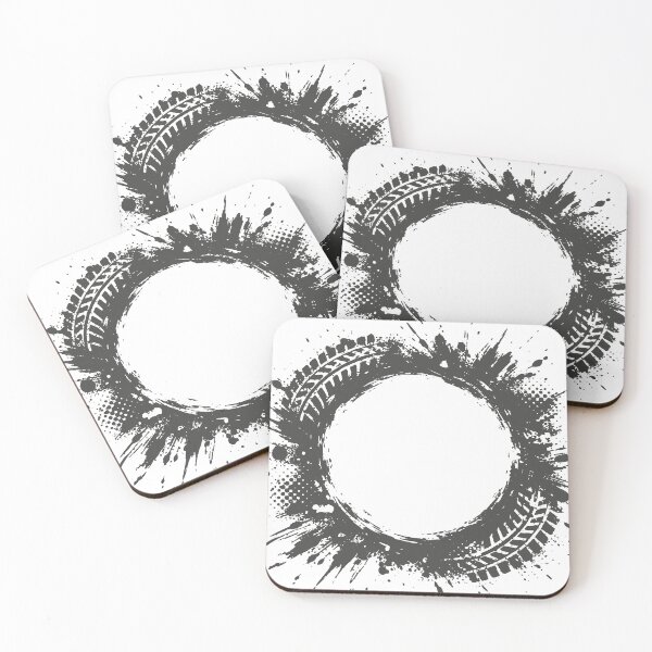 Item preview, A strong negative-space graphic with tire-track fragments and splashed energy that works as both art print and t-shirt design. designed and sold by Dejbar.
