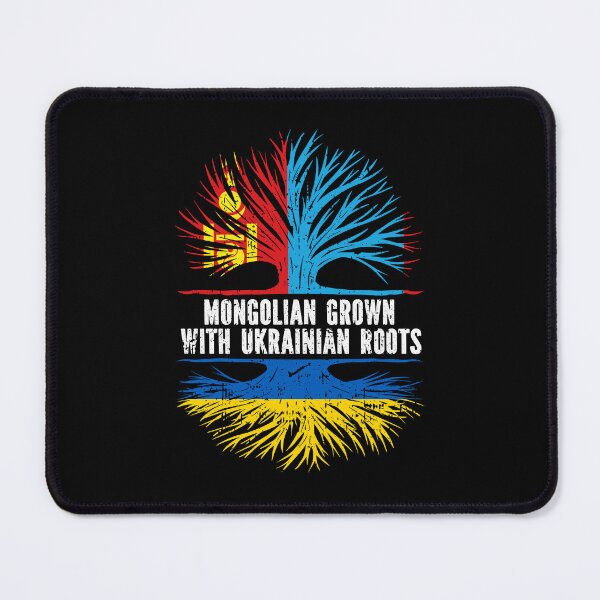 Item preview, Mongolian Grown with Ukrainian Roots Flag designed and sold by CosmoKitsch.